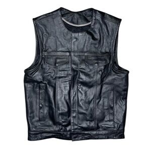 Silver Bike leather vest